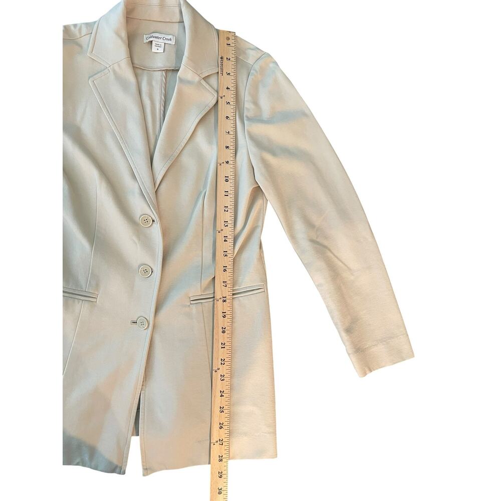 Coldwater Creek Cream Single-Breasted Tailored Blazer Jacket Size 6 EUC - Picture 4 of 7